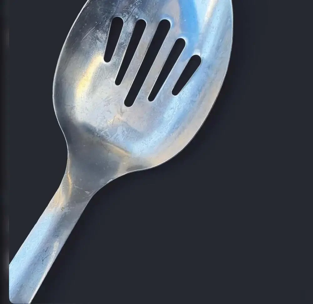 Michael Graves Design Stainless Steel Slotted Serving Spoon with Black Soft Grip